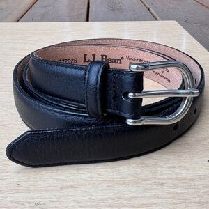 L.L. Bean Men’s Full Grain Leather Belt In Black Sz 3X